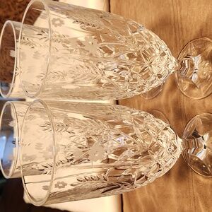 Godinger Crystal "Stephanie" Water Goblet Set Of 4
